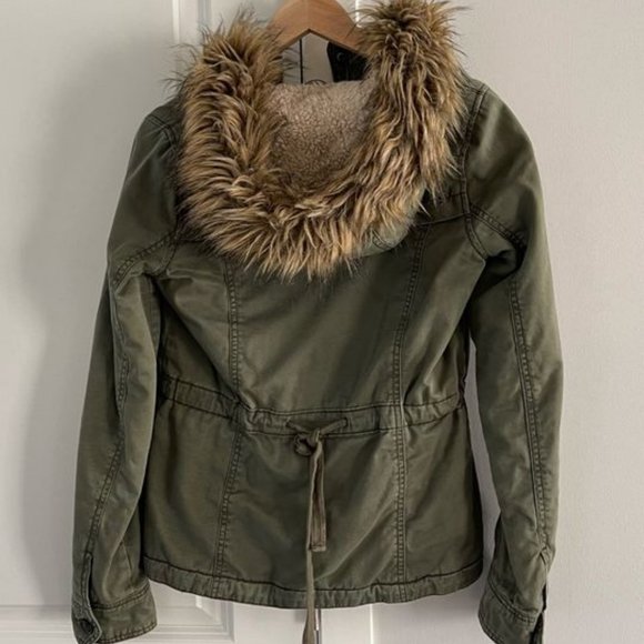 Hollister Fleeced Hooded Bomber Jacket - Size XS - Picture 2 of 3
